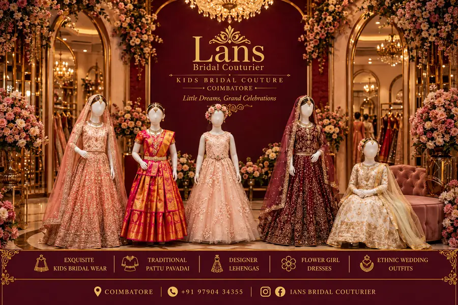 Kids Bridal Boutique in Coimbatore – Designer Wedding Outfits for Every Special Occasion 